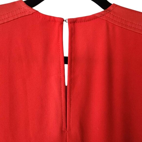Trina Turk Jumpsuit  Women's Size 2 Coral Red Half Sleeve Pockets For Date Night - Picture 5 of 10